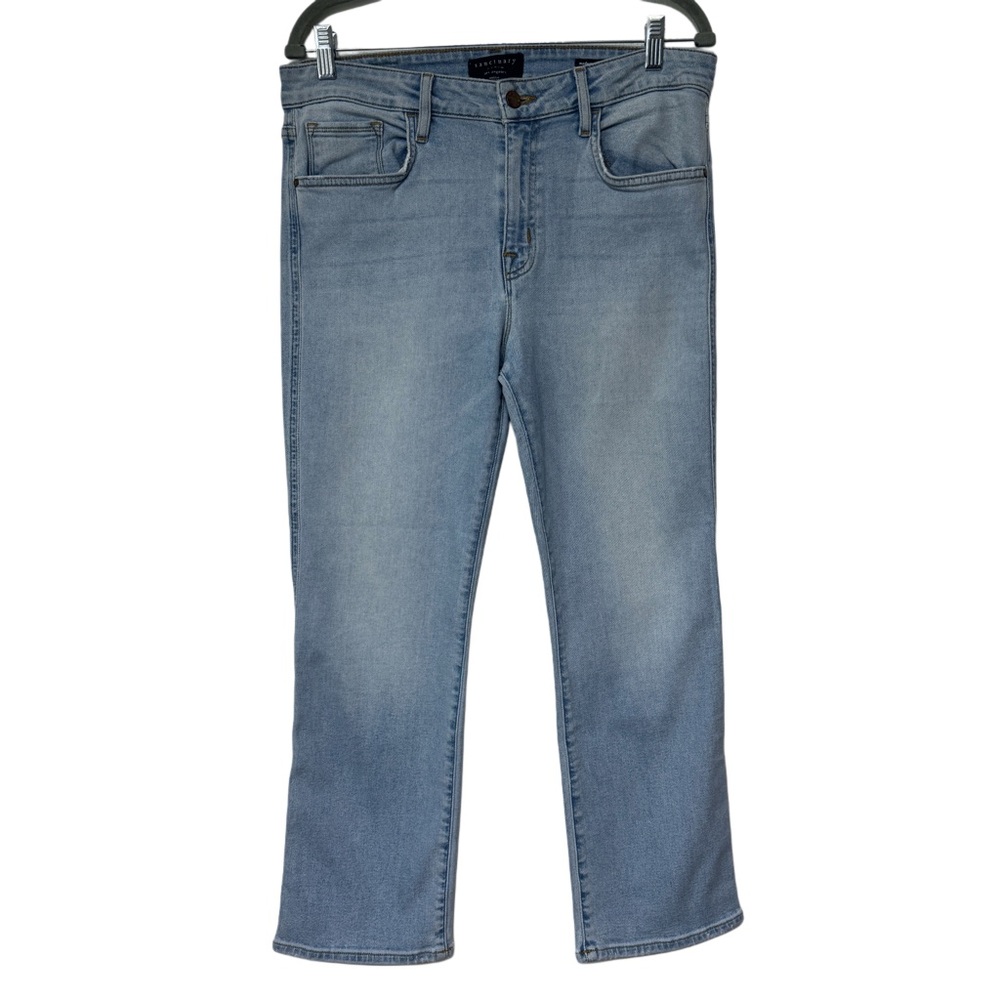 {Sanctuary} "Modern Straight Crop Standard Rise" Stretch Denim Jeans